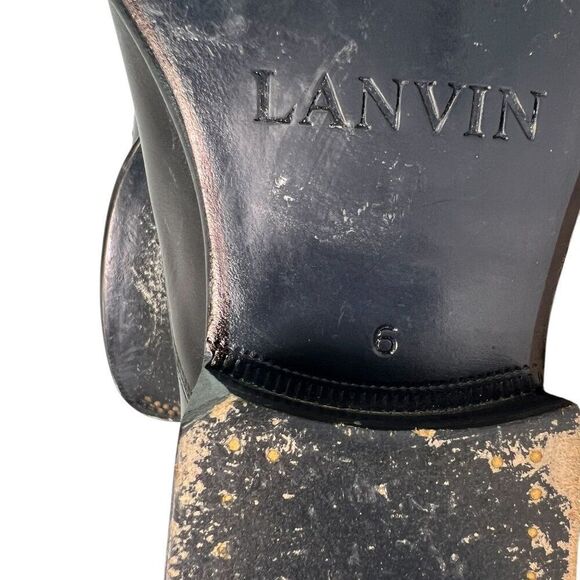 Lanvin | Shoes | Lanvinclassic Black Leather Derby Shoes  Lanvin Classic Black Leather Derby Shoes High Sheen UK Men\'s $890 Size 6, US 7M